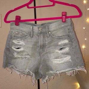 Articles of Society Gray Distressed Cutoff Shorts